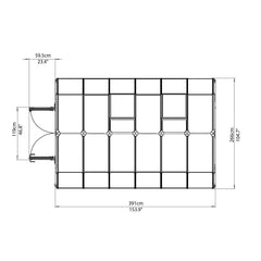 Palram - Canopia | Hobby Gardener Greenhouse Kit - 8 Ft Wide - Green With 6mm Twin-wall Polycarbonate Glazing