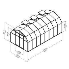 Palram - Canopia | Hobby Gardener Greenhouse Kit - 8 Ft Wide - Green With 6mm Twin-wall Polycarbonate Glazing