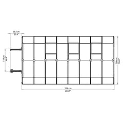Palram - Canopia | Hobby Gardener Greenhouse Kit - 8 Ft Wide - Green With 6mm Twin-wall Polycarbonate Glazing