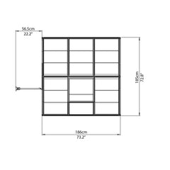 Palram - Canopia | Hybrid Greenhouse Kit - Silver With 0.8mm Polycarbonate Glazing
