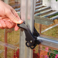 Palram - Canopia | Hybrid Greenhouse Kit - Silver With 0.8mm Polycarbonate Glazing