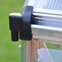 Palram - Canopia | Hybrid Greenhouse Kit - Silver With 0.8mm Polycarbonate Glazing