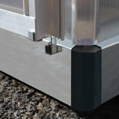 Palram - Canopia | Hybrid Greenhouse Kit - Silver With 0.8mm Polycarbonate Glazing