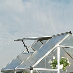 Palram - Canopia | Hybrid Greenhouse Kit - Silver With 0.8mm Polycarbonate Glazing