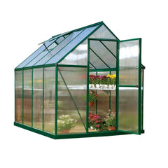 Palram - Canopia | Mythos Greenhouse Kit - 6 Ft Wide - Green With 4mm Twin-wall Polycarbonate Glazing