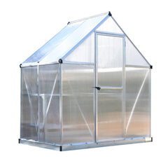 Palram - Canopia | Mythos Greenhouse Kit - 6 Ft Wide - Silver With 4mm Twin-wall Polycarbonate Glazing