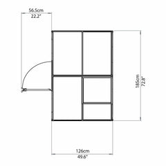Palram - Canopia | Mythos Greenhouse Kit - 6 Ft Wide - Silver With 4mm Twin-wall Polycarbonate Glazing