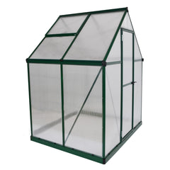 Palram - Canopia | Mythos Greenhouse Kit - 6 Ft Wide - Silver With 4mm Twin-wall Polycarbonate Glazing