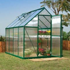 Palram - Canopia | Mythos Greenhouse Kit - 6 Ft Wide - Silver With 4mm Twin-wall Polycarbonate Glazing