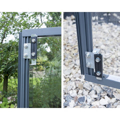 Palram - Canopia | 12x10 Ft Oasis Hex Greenhouse Kit - Gray With 0.8mm Polycarbonate Glazing