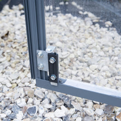 Palram - Canopia | 7x8 Ft Oasis Hex Greenhouse Kit - Gray With 0.8mm Polycarbonate Glazing