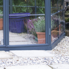 Palram - Canopia | 7x8 Ft Oasis Hex Greenhouse Kit - Gray With 0.8mm Polycarbonate Glazing