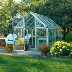 Palram - Canopia | Snap & Grow Greenhouse Kit - 6ft Wide - Silver With 0.8mm Polycarbonate Glazing
