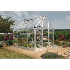Palram - Canopia | Snap & Grow Greenhouse Kit - 6ft Wide - Silver With 0.8mm Polycarbonate Glazing