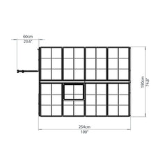 Palram - Canopia | Snap & Grow Greenhouse Kit - 6ft Wide - Silver With 0.8mm Polycarbonate Glazing