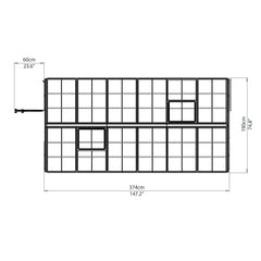 Palram - Canopia | Snap & Grow Greenhouse Kit - 6ft Wide - Silver With 0.8mm Polycarbonate Glazing