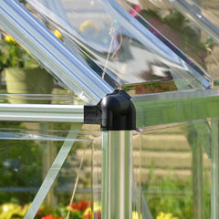 Palram - Canopia | Snap & Grow Greenhouse Kit - 8 Ft Wide - Silver With 0.8mm Polycarbonate Glazing