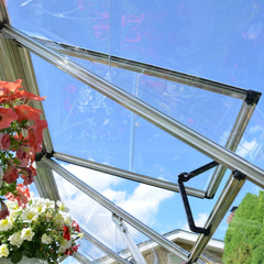 Palram - Canopia | Snap & Grow Greenhouse Kit - 8 Ft Wide - Silver With 0.8mm Polycarbonate Glazing