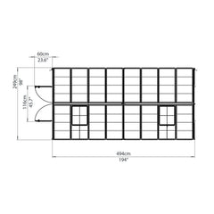 Palram - Canopia | Snap & Grow Greenhouse Kit - 8 Ft Wide - Silver With 0.8mm Polycarbonate Glazing