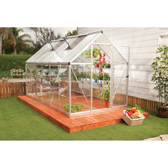 Palram - Canopia | Hybrid Greenhouse Kit - Silver With 0.8mm Polycarbonate Glazing