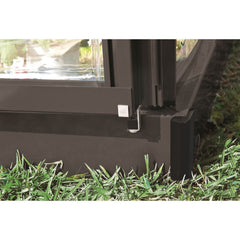 Palram - Canopia | 6x10 Ft Mythos Greenhouse Kit - Gray With 4mm Twin-wall Polycarbonate Glazing