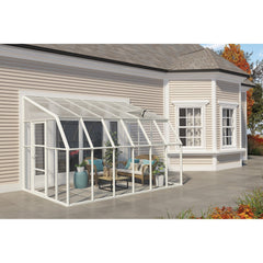 Palram - Canopia | Sun Room Eight Sunroom Enclosure, Lean To Greenhouse Kit