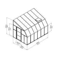Palram - Canopia | Sun Room Eight Sunroom Enclosure, Lean To Greenhouse Kit