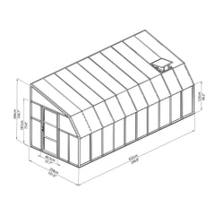 Palram - Canopia | Sun Room Eight Sunroom Enclosure, Lean To Greenhouse Kit