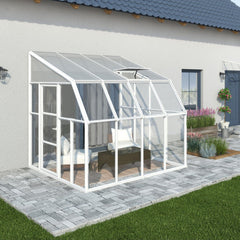 Palram - Canopia | Sun Room Eight Sunroom Enclosure, Lean To Greenhouse Kit