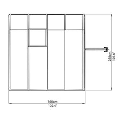 Palram - Canopia | Sun Room Eight Sunroom Enclosure, Lean To Greenhouse Kit