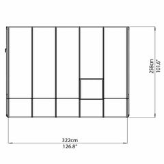 Palram - Canopia | Sun Room Eight Sunroom Enclosure, Lean To Greenhouse Kit