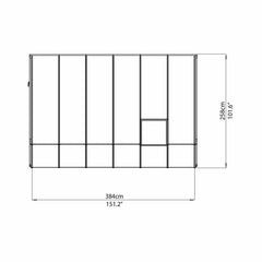 Palram - Canopia | Sun Room Eight Sunroom Enclosure, Lean To Greenhouse Kit