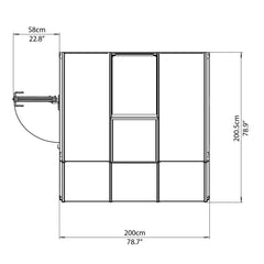 Palram - Canopia | Sun Room Six Sunroom Enclosure, Lean To Greenhouse Kit