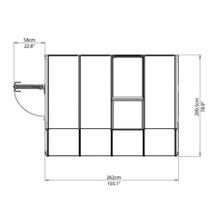 Palram - Canopia | Sun Room Six Sunroom Enclosure, Lean To Greenhouse Kit