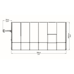 Palram - Canopia | Sun Room Six Sunroom Enclosure, Lean To Greenhouse Kit